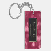 Magenta Bokeh Cosmetologist Sleutelhanger (Voorkant Links)