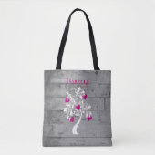 Magenta-boom van Gepersonaliseerde Canvas tas van  (Voorkant)