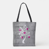 Magenta-boom van Gepersonaliseerde Canvas tas van  (Achterkant)