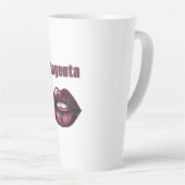 Magenta bordeauxrode lippen latte mok (Rechterhoek)