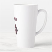 Magenta bordeauxrode lippen latte mok (Rechts)