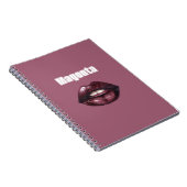 Magenta bordeauxrode lippen notitieboek (Rechterzijde)