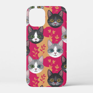 Magenta & Botanische Blad Kitty Case-Mate iPhone Case