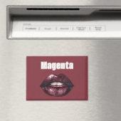 Magenta Bourgondië Rode Lippen Magneet (Insitu (Vaatwasser))