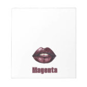 Magenta Bourgondië Rode Lippen Notitieblok (Voorkant)