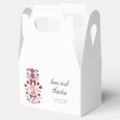 Magenta Bows Bloemen Huwelijk Bedankdoosjes (Geopend)