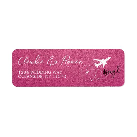 Magenta Brazilië Paspoort Etiket (Voorkant)