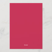 Magenta Bruiloft met Levendige Bloemen Kaart (Achterkant)