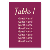 Magenta bruiloftsreceptie kaart (Achterkant)