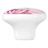 Magenta Bunny Rabbit Bird Woodland Animal Natuur Keramische Knop (Zijkant)