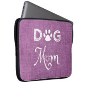 Magenta Burlap Dog-laptophoes Laptop Sleeve (Voorkant Rechts)