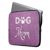 Magenta Burlap Dog-laptophoes Laptop Sleeve (Voorkant Links)