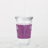 Magenta Burlap Dog mam Acryltumbler Acryl Drinkbeker (Rechts)
