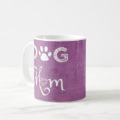 Magenta Burlap Dog mam Coffee Mok (Voorkant links)