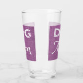 Magenta Burlap Dog Mam Cup Glas (Links)