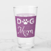 Magenta Burlap Dog Mam Cup Glas (Voorkant)