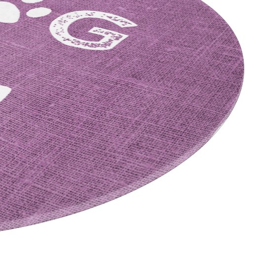 Magenta Burlap Dog Mam Cutting Board Snijplank (Hoek)