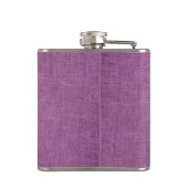 Magenta Burlap Dog Mam Flask Heupfles (Achterkant)