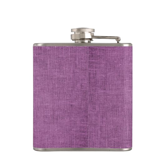 Magenta Burlap Dog Mam Flask Heupfles (Achterkant)