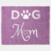 Magenta Burlap Dog mam Fleece Blanket Deken (Voorkant (Horizontaal))