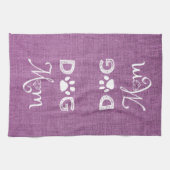 Magenta Burlap Dog mam Kitchen Towel Theedoek (Horizontaal)