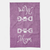 Magenta Burlap Dog mam Kitchen Towel Theedoek (Verticaal)