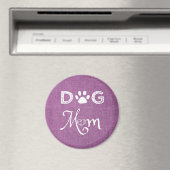 Magenta Burlap Dog mam Magnet (Insitu (Vaatwasser))