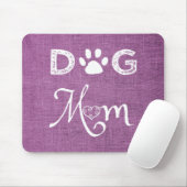 Magenta Burlap Dog Mam Muismat (Met muis)