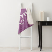 Magenta Burlap Dog mam Sherpa Blanket Deken (In situ)