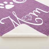 Magenta Burlap Dog mam Sherpa Blanket Deken (3/4)