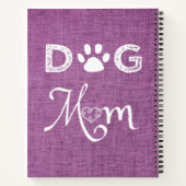 Magenta Burlap Dog Notitieboek (Achterkant)