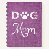 Magenta Burlap Dog Notitieboek (Voorkant)