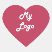 Magenta business logo hart sticker (Voorkant)