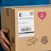 Magenta business logo hart sticker