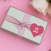 Magenta business logo hart sticker