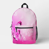 Magenta Butterfly Bedrukte Rugzak (Voorkant)