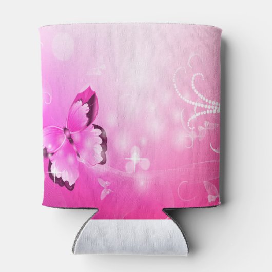 Magenta Butterfly Blikjeskoeler (Achterkant)