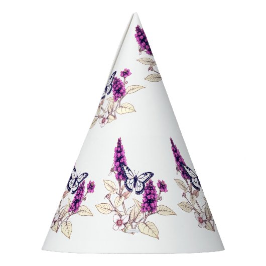 Magenta Butterfly Bush Feesthoedjes (Links)