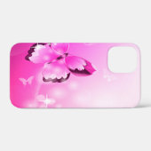 Magenta Butterfly Case-Mate iPhone Case (Achterkant (horizontaal))