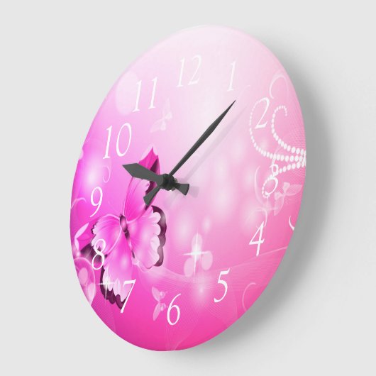 Magenta Butterfly Grote Klok (Hoek)