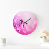 Magenta Butterfly Grote Klok (Huis)