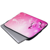 Magenta Butterfly Laptop Sleeve (Voorkant onderkant)