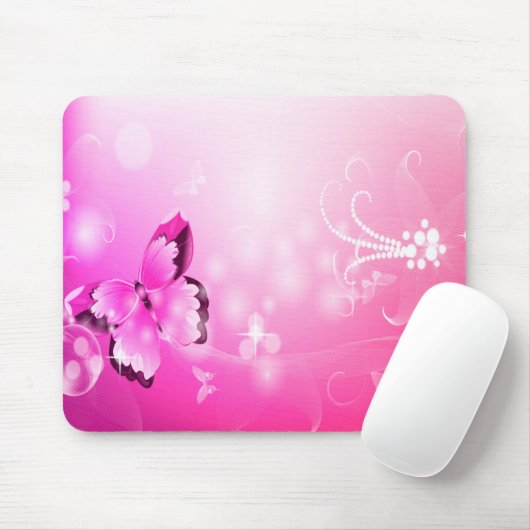 Magenta Butterfly Muismat (Met muis)