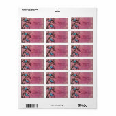 Magenta Butterfly Pair Address Label (Full Sheet)