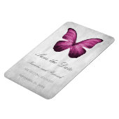 Magenta Butterfly Save the Date Magnet Magneet (Linkerzijde)