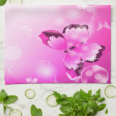 Magenta Butterfly Theedoek (Gevouwen)