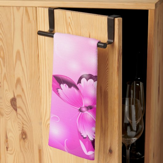 Magenta Butterfly Theedoek (Derde Gevouwen)