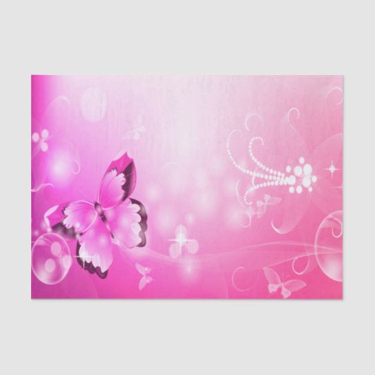 Magenta Butterfly Tissuepapier (Voorkant)