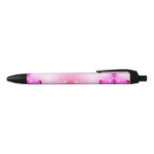 Magenta Butterfly Zwarte Inkt Pen (Bovenkant)