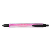Magenta Butterfly Zwarte Inkt Pen (Achterkant)